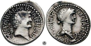 Antony and Cleopatra on coins
