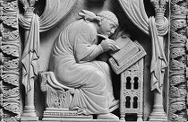 Saint Gregory, medieval ivory carving